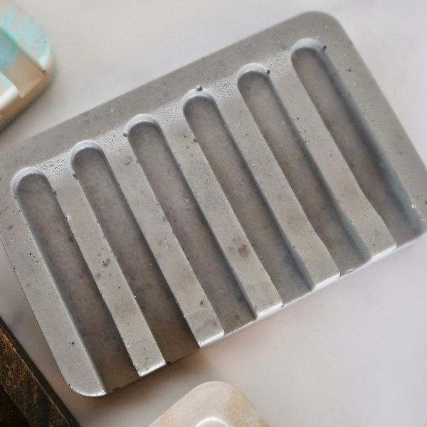 Stonewashed Concrete Soap Dish