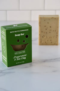Peppermint & Sea Clay Goat Milk Soap Bar