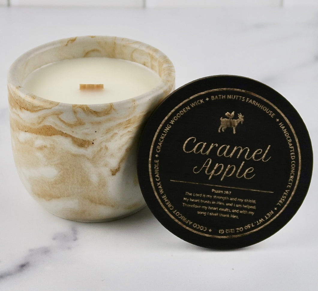 Caramel Apple Concrete Candle