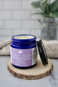 Tallow Balm with a relaxing essential oil blend