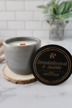 Load image into Gallery viewer, Sandalwood &amp; Suede Concrete Candle in Slate