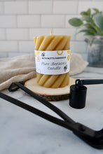 Load image into Gallery viewer, Pure Beeswax Twisted Pillar Candle - 8 oz