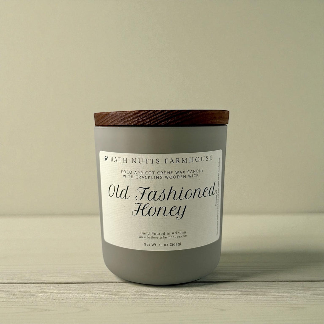 Old Fashioned Honey Wooden Wick Candle