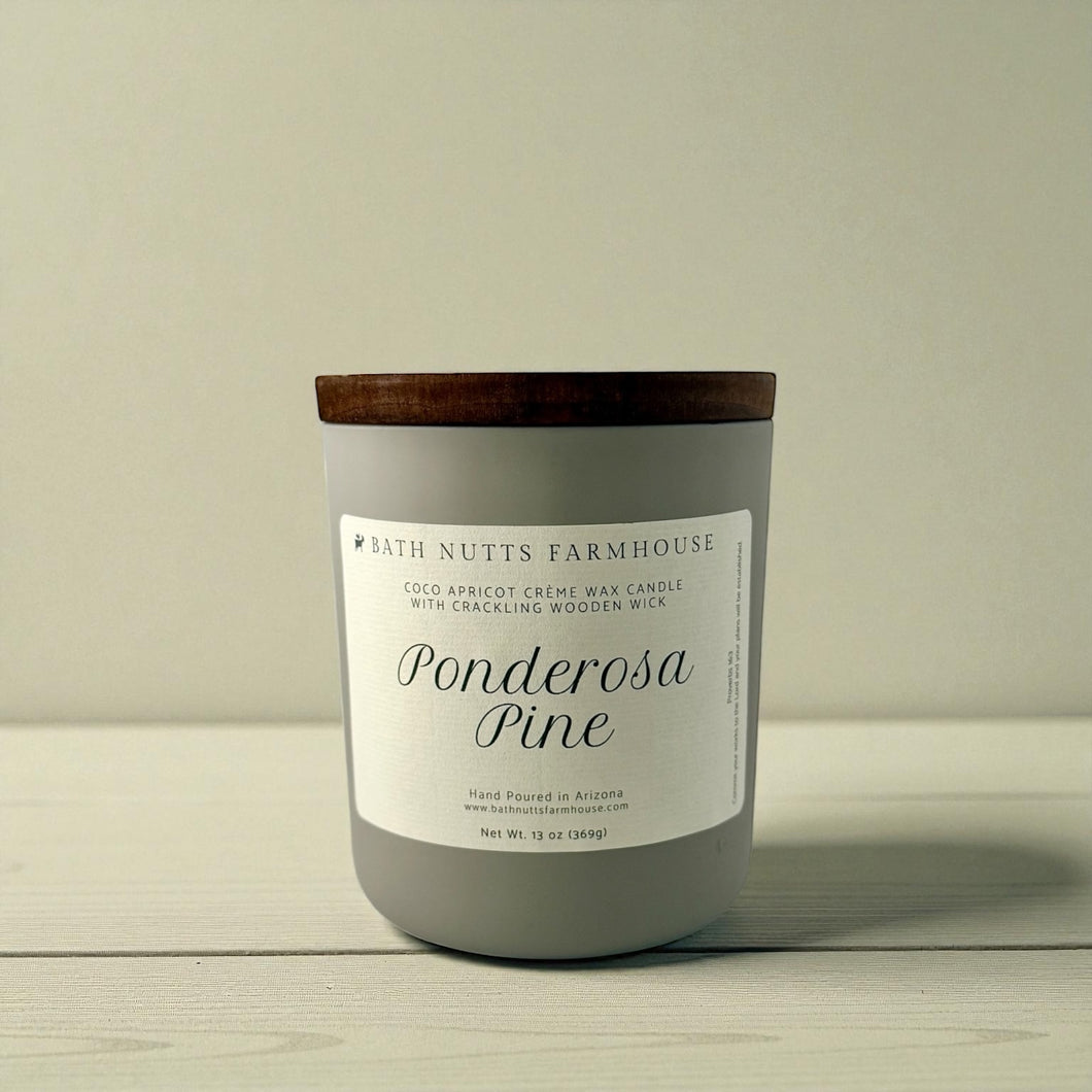 Ponderosa Pine Wooden Wick Candle