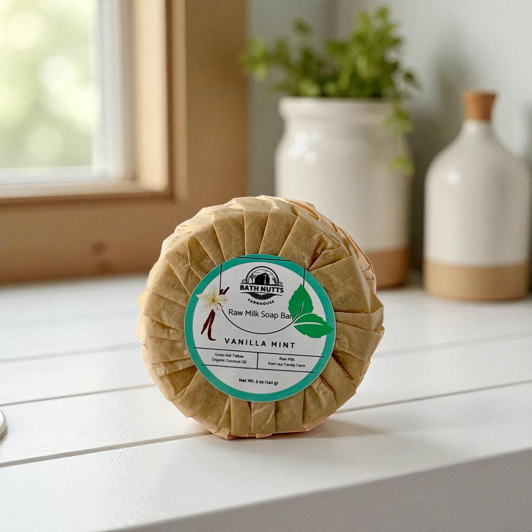 Vanilla Mint Raw Milk & Tallow Soap